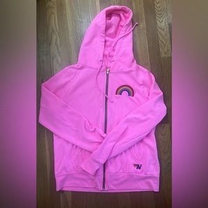 Aviator Nation Pink Rainbow Hoodie. New With Tags. Size Large